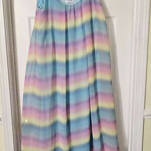 Adrienne Rainbow Strappy Maxi Dress
